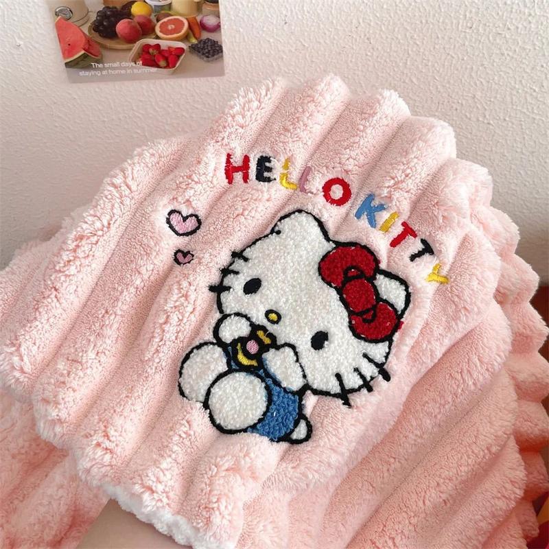 Bộ Ba Mảnh Tắm Cho Mèo, Thiết Kế Mèo KT, Dễ Thương Và Nhanh Khô, Bao Gồm Mũ Khăn Tóc Và Mũ Tắm, Làm Bằng Lông Cừu San Hô, Thích Hợp Cho Ký Túc Xá Và Sử Dụng Tại Nhà, Khăn Tắm Lớn khan  long  cuu khantam  royal  caocap 5