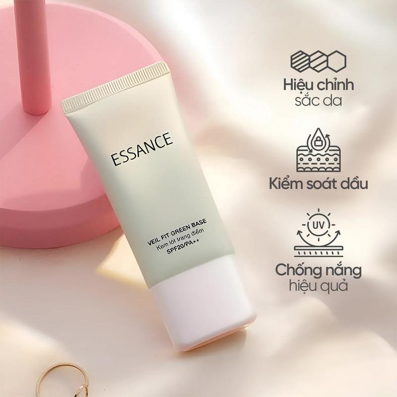 Kem lót hiệu chỉnh sắc da kiểm soát dầu Essance Veil Fit Green Base SPF20 PA++ 30ml 2