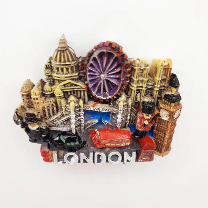3D Fiber Souvenir Negara magnet Kulkas Tempelan kulkas LONDON Big City 4