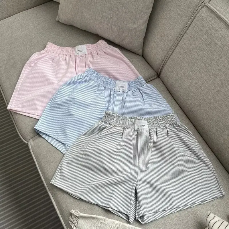 Combo 3 quần sooc kẻ sọc chất kate mặc nhà siêu Hot_456