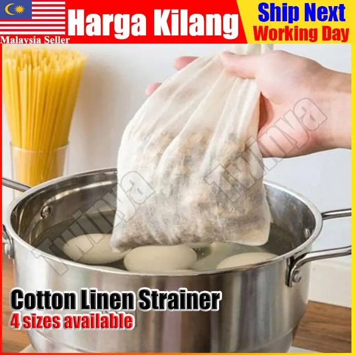 Multifunctional Linen Cotton Strainer Reusable Chinese Medicine Filter Bag Soup Tea Bags Pouch
