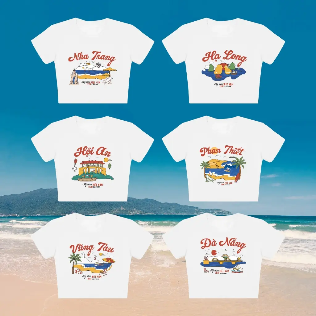 Áo thun nữ Baby tee Du lịch Việt Nam | Holiday Vietnam
