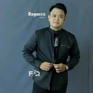 FQ Fashion Kemeja Koko Rayanza Series TOYOBO Impor Lengan Panjang Slim Fit Hitam Cokelat Navy Putih Bunga Size S-XXXL