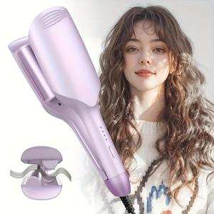 プロフェッショナル 4段階温度調節 ヘアカーラー 32mm 大きめウェーブ カールアイロン、ウェーブやカールスタイリングに最適