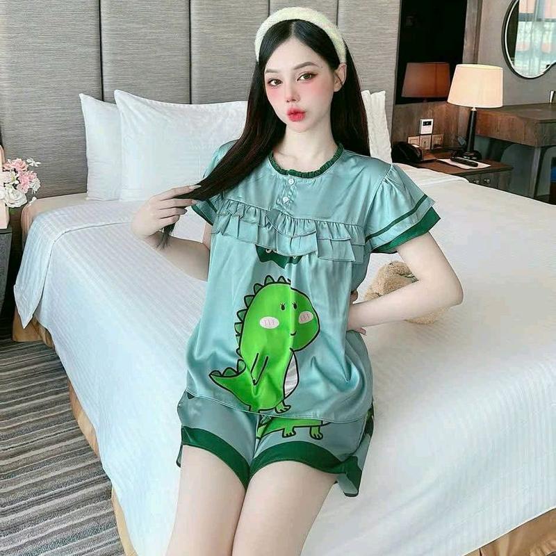 Đồ bộ đùi hoạ tiết hoạt hình tay 2 tầng dễ thương cho nữ 3