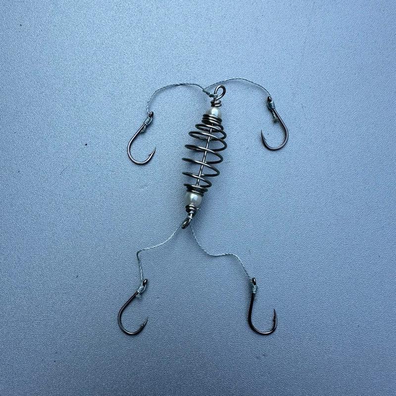 Lưỡi câu lăng xê buộc sẵn 4 lưỡi chinu lò xo inox 304 Fishing Bắt Cá Đi Câu Câu Cá Nam titan mini nanh