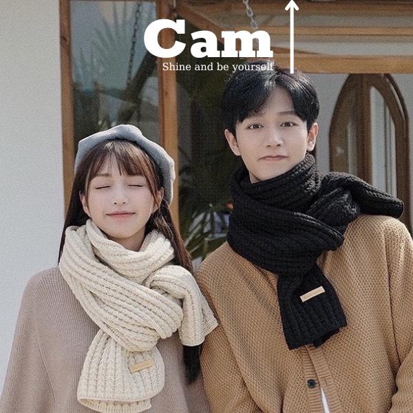 Khăn Len Quàng Cổ Nam Nữ Hàn Quốc Quà Tặng Khăn Choàng Cổ Đôi Mùa Đông Dày Ấm - Khăn Tag Handmade Camcamvintage
