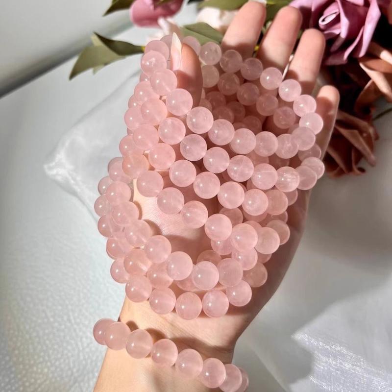 Product Introduction of Simple fashion accessories rose natural crystal bracelet for women sweet stripping powder horse shade bracelet single bangle simple fashion accessories 6