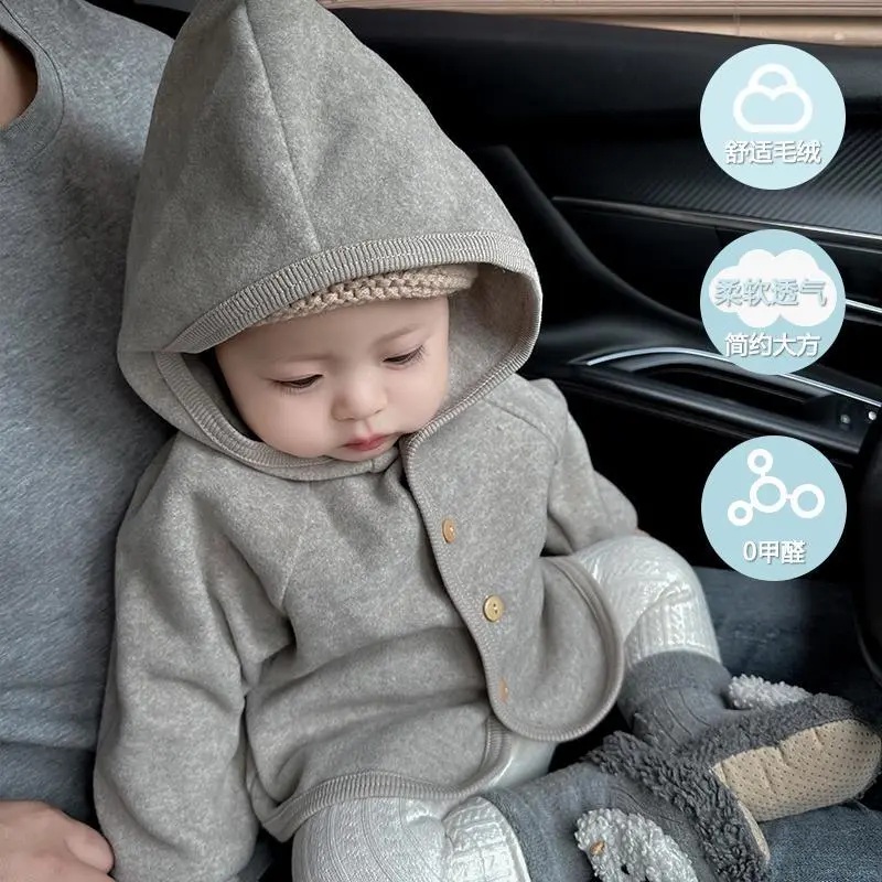 Áo Khoác Trẻ Em Bé Quần Áo Đầu Mùa Thu, Siêu Thời Trang, Phong Cách Thường Ngày Áo Khoác Cardigan Nhồi Bông Cho Trẻ Sơ Sinh Thích Hợp Cho Mùa Thu