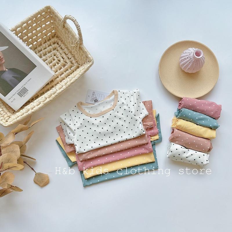 Bộ tăm lạnh chấm bi cho bé gái 2