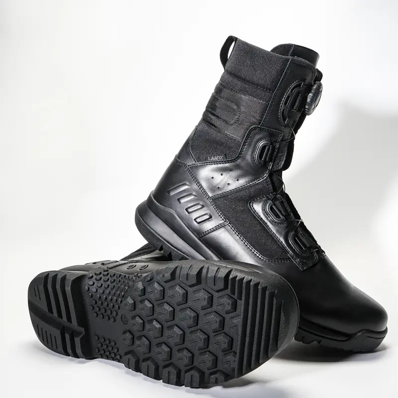 LAARZ TACTICAL BOOTS - ALPHA PERFORMANCE BOOTS Hitam Real Full Grain Leather (ORIGINAL) 3