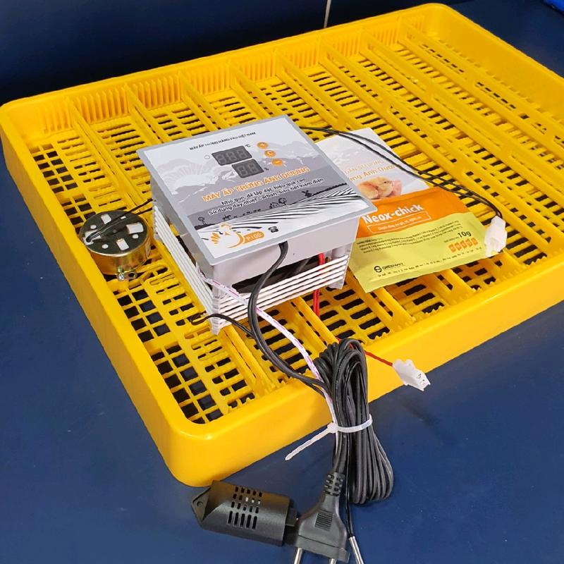 Combo máy ấp trứng Ánh Dương P100 và 1Khay đảo trứng tự động ấp 1-60 trứng - khay nhựa đảo lăn cao câp