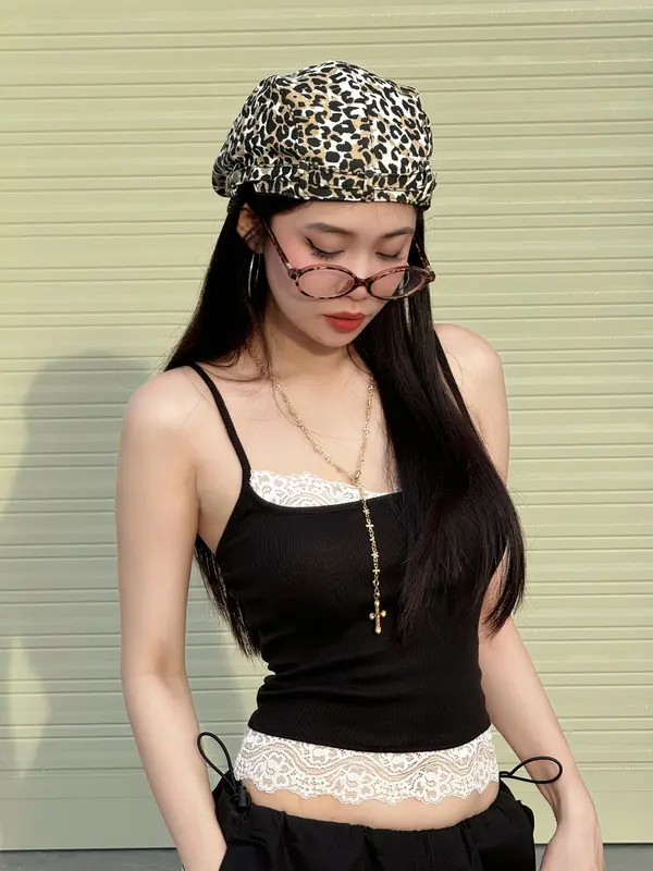 A27 - Áo Hai Dây Phối Ren Xinh KHÔNG KÈM MÚT Thun Co Giãn Nữ Women Top 1