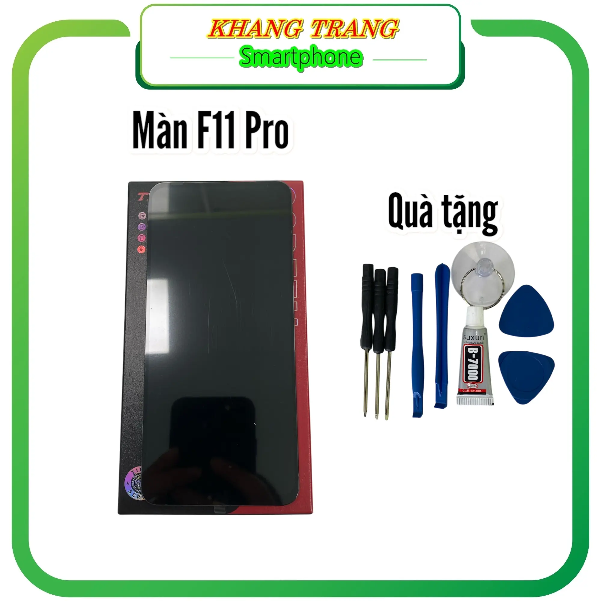 Màn hình điện thoại Op F11 pro độ sáng ổn định cảm ứng mượt, tặng bộ tô vít và keo dán đa năng