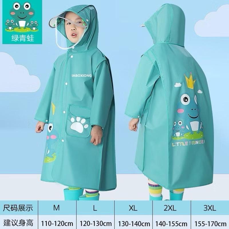 Áo mưa cao cấp học sinh hoạ tiết chú ếch dễ thương 2
