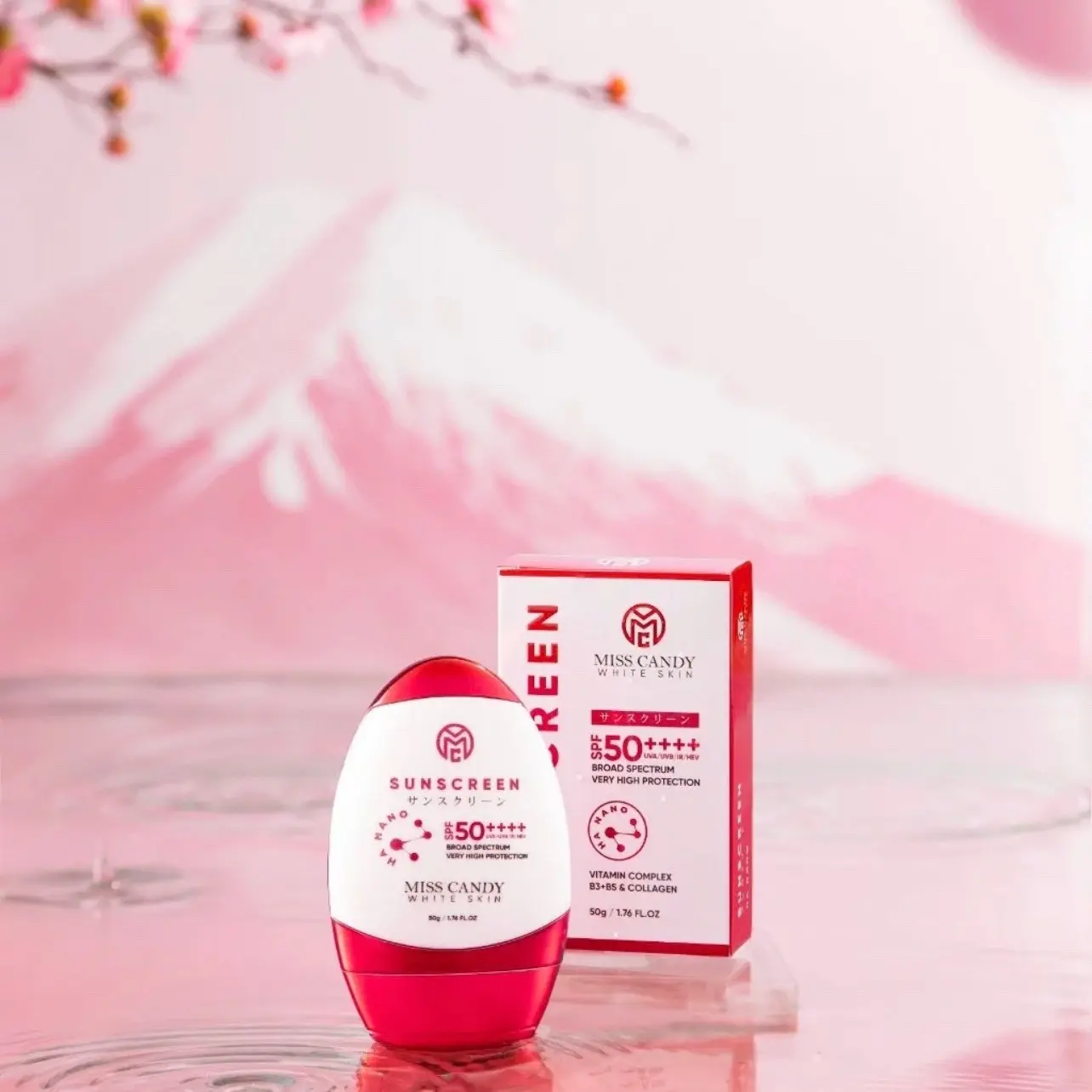 (Miss CanDy )Kem chống nắng Song Khánh Nhật Bản SPF50++++, Hộp 50g