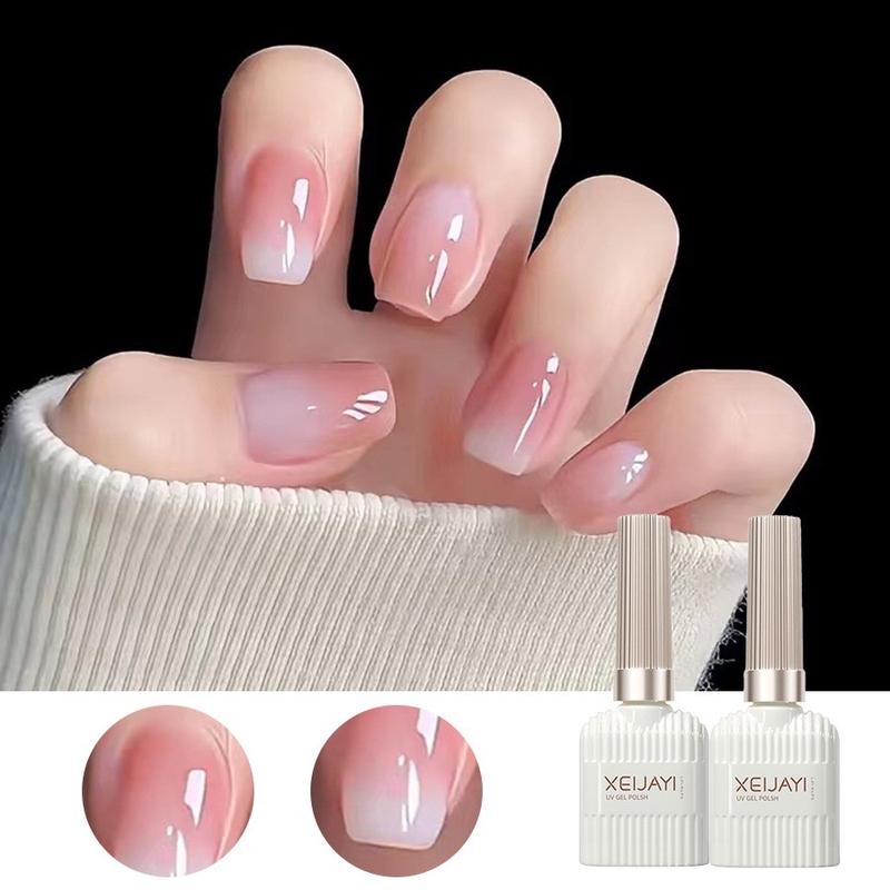 Combo 2 màu sơn thạch hồng, thạch trắng -phụ kiện làm nail( Sơn gel phải hơ đèn)