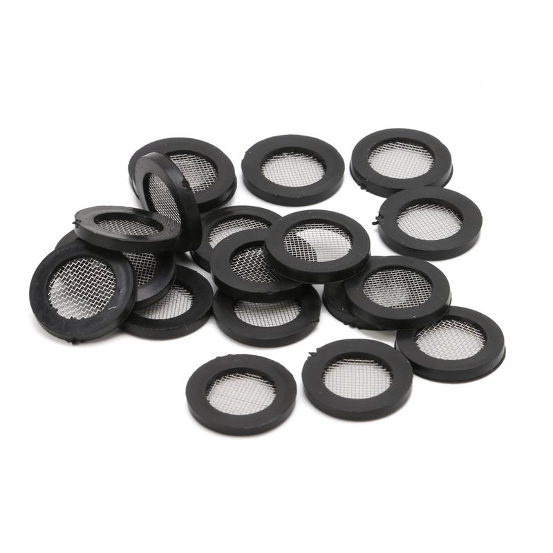 20 Pieces Stainless Steel Filter Screen Rubber Seal Ring Washer Filter Gasket 3