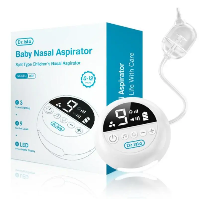 Separate Design Baby Nasal Aspirator, Safe & Comfortable Nasal Cleaner, 9 Levels High Efficiency Cleaning Baby Nose Cleaner, Baby Care & Health Product