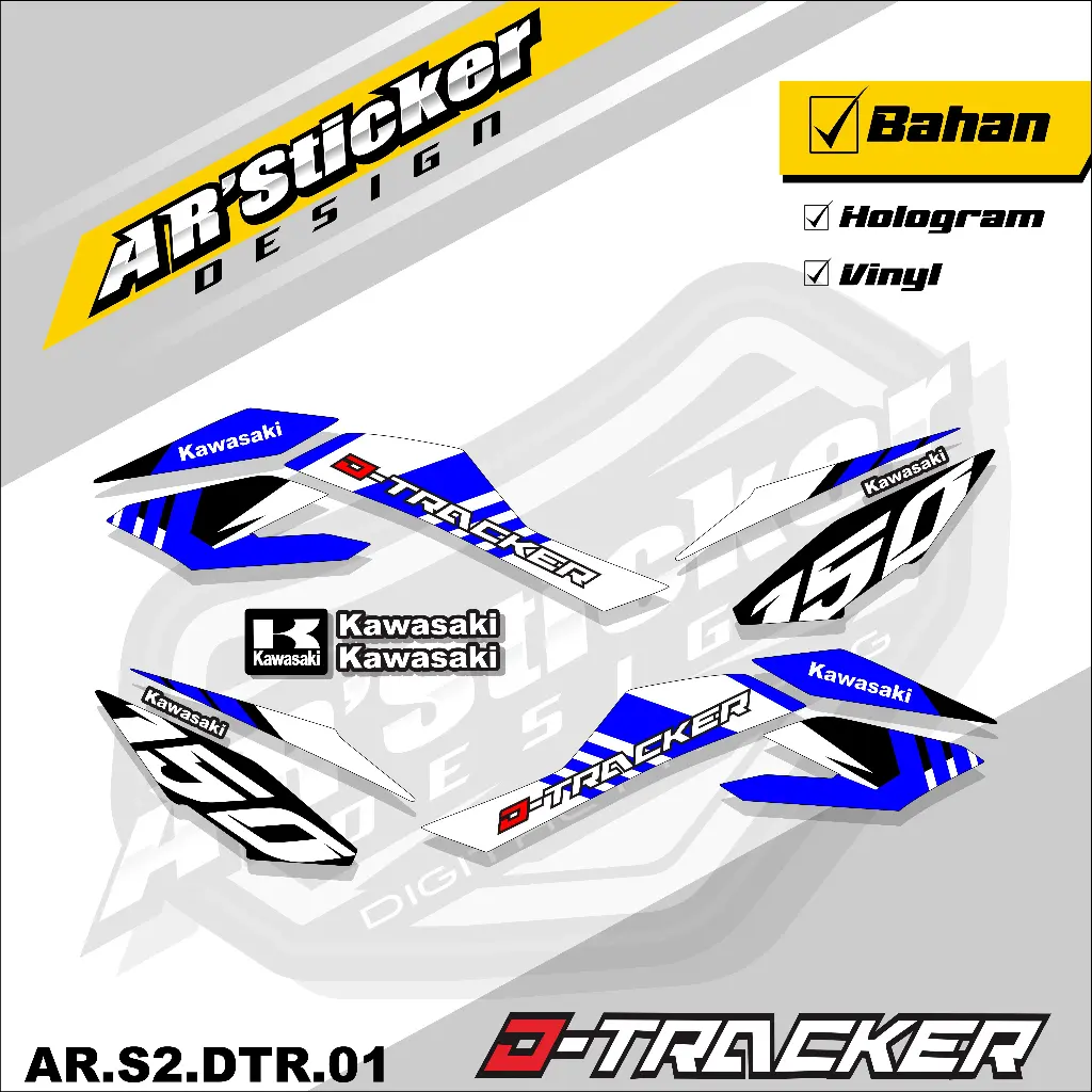 Striping Sticker Variasi Dtracker 150 - Stiker Motor D-TRACKER 150 - Setiker Kawasaki Dtracker 150 New Se Original AR 01