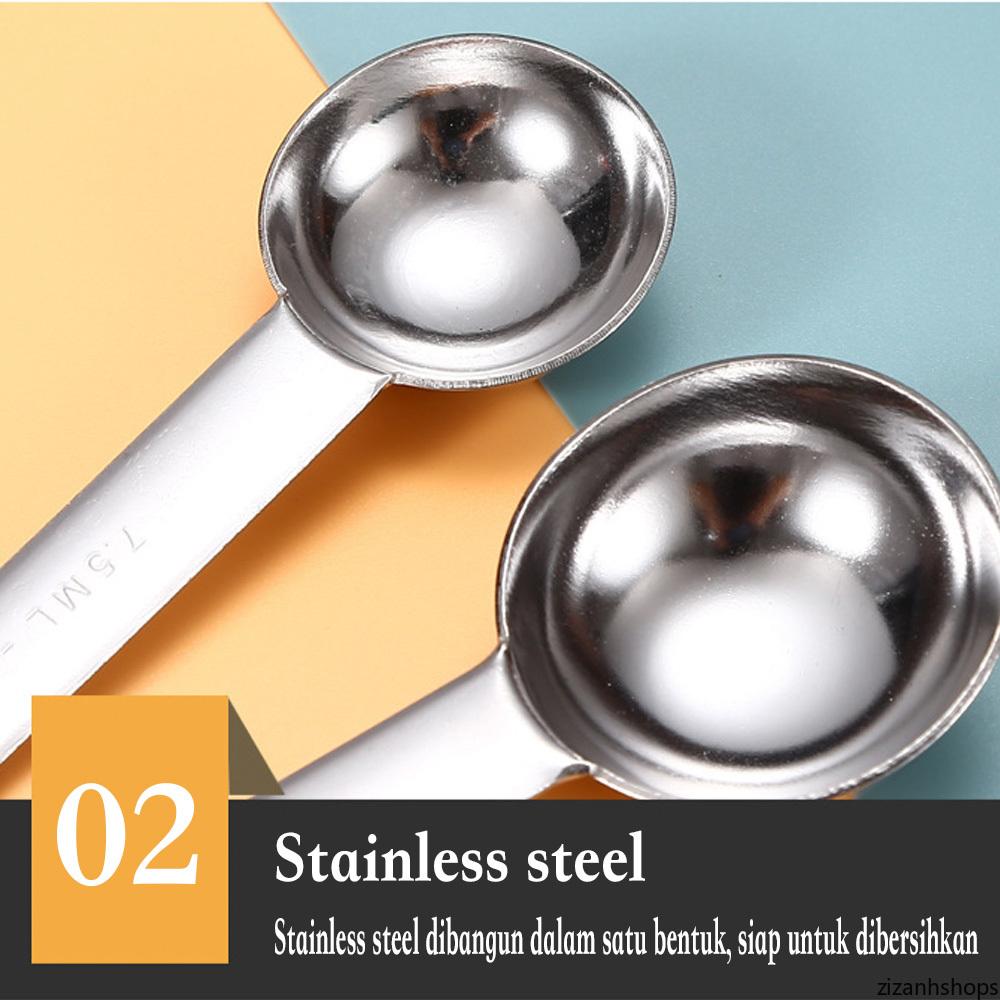 Set Sendok Pengukur 6 Pecahan Alat Dapur: Sendok Kopi, Roti, dan Timbangan Sendok Berbahan Stainless Steel Kualitas Tinggi
