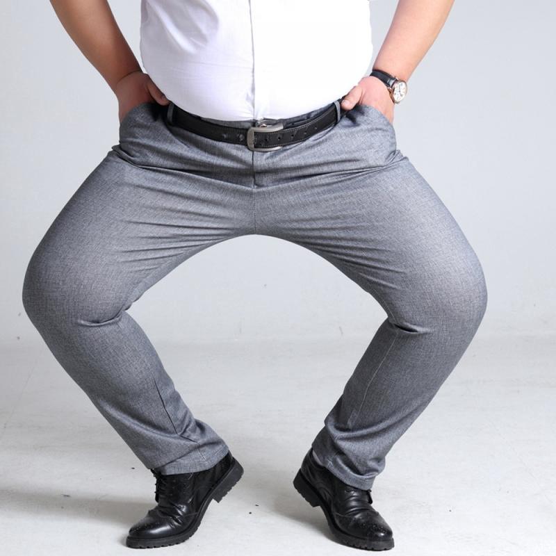 Big Size 29-52 Plus Size Men's Elastic Business Pants Non Iron Formal Office Long Pant Flexible Trousers 0