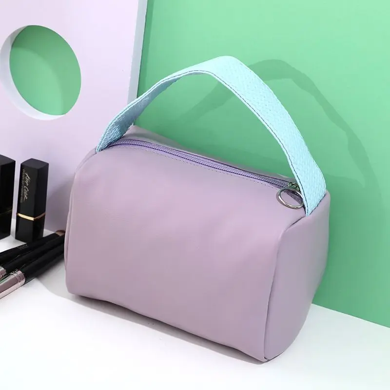 Túi Trang Điểm, Thiết Kế Màu Pastel Đáng Yêu Và Dễ Thương, Sức Chứa Lớn, Dành Cho Phụ Nữ, Không Thấm Nước, Thích Hợp Đi Du Lịch, Làm Bằng Vải Bố Sang Trọng, Túi Đựng Mỹ Đồ Vệ Sinh Cá Nhân, Phong Cách Hàn Quốc, Túi Đựng Mỹ Phẩm 3
