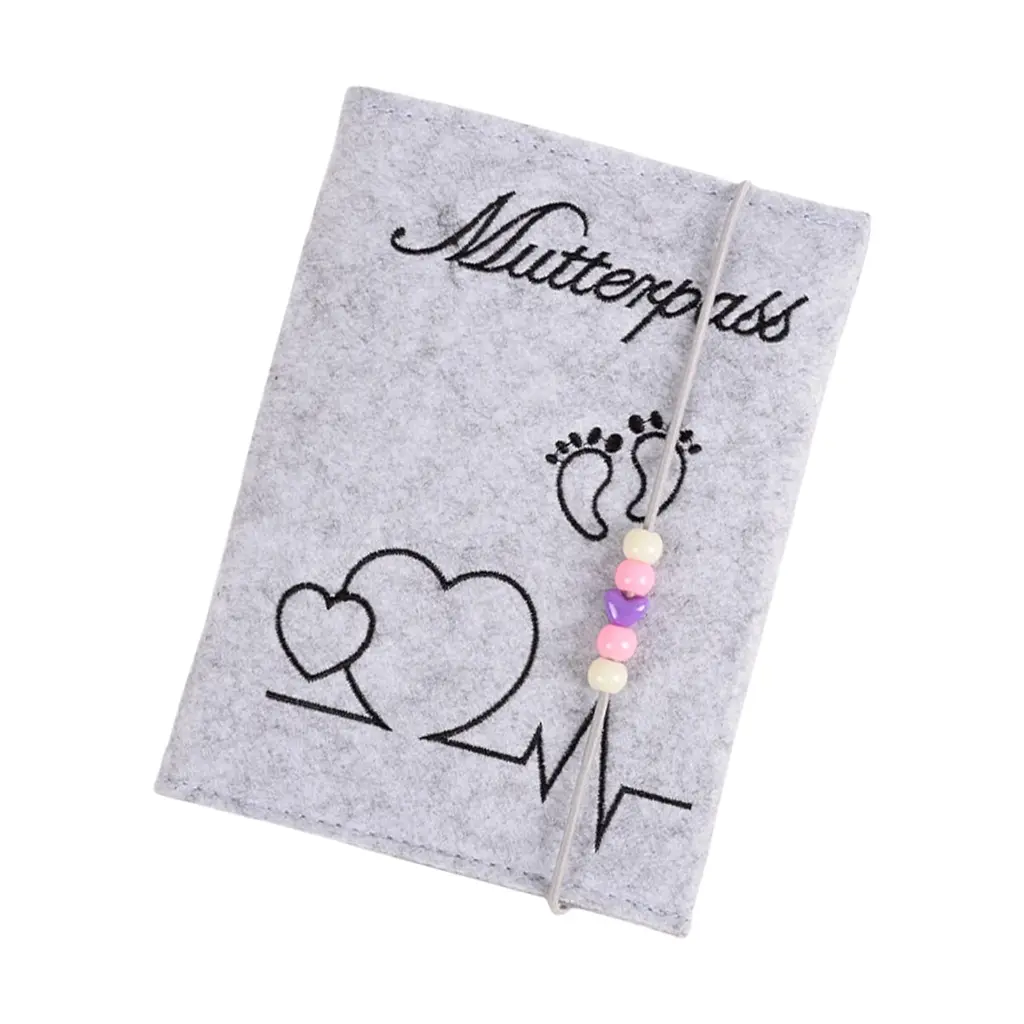 d973 Felt German Maternity Passport Sleeve Holds Ultrasound Images for Hospital Use