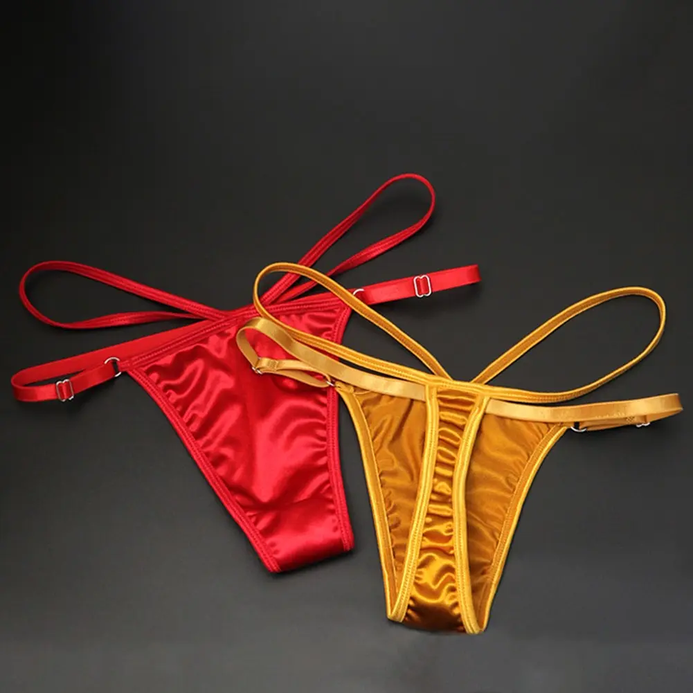 ⭐Women Briefs Satin G-string Panties Thongs Silky Underwear Lingerie Seamless