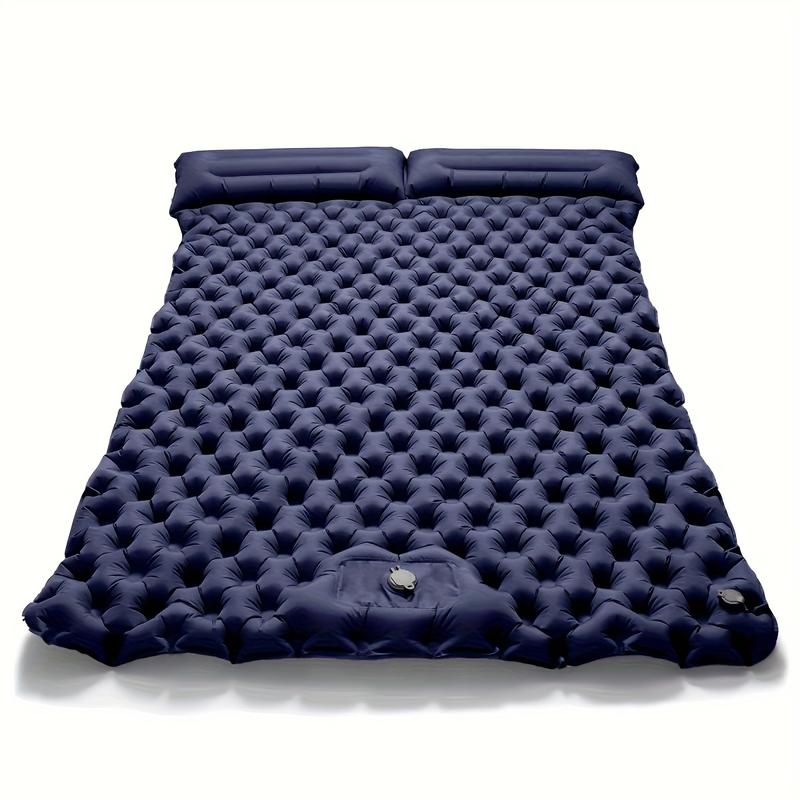 Product Introduction of Double Inflatable Mattress with Built-in Pillow Pump Outdoor Sleeping Pad Camping Air Mat for Travel Backpacking Hiking 5