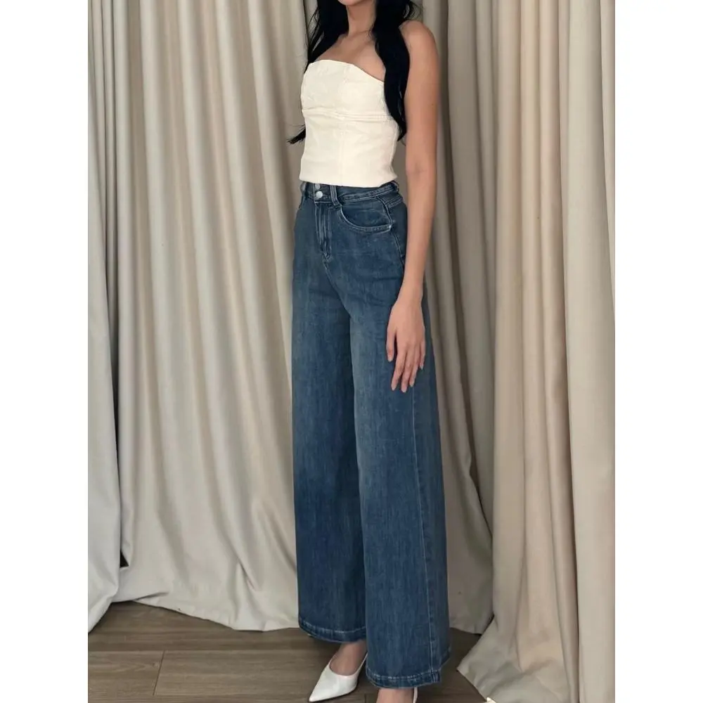 Ultra Denim Milo Wide Culotte Jeans - DARK WASH