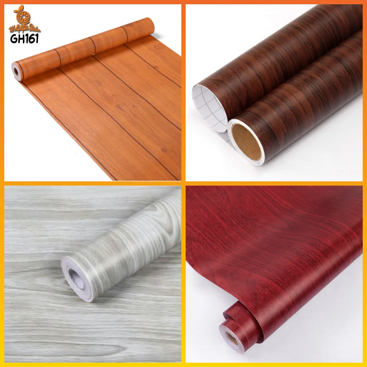 TERLARIS Wallpaper dinding 3d motif elegant Wallpaper stiker dinding kamar tidur anak wallstiker Motif Kayu Coklat