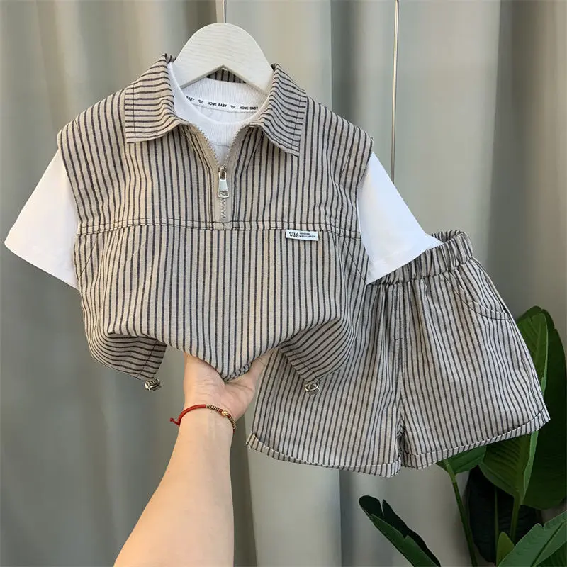 Bộ Đồ Đẹp Trai Ngầu Cho Bé Trai, Hàng Mới Về 2024, Phong Cách Phương Tây, Quần Áo Mùa Hè Cho Em Bé Và Trẻ Nhỏ, Thời Trang Người Nổi Tiếng Trên Internet, Quần Áo Tuyệt Vời, Thời Trang