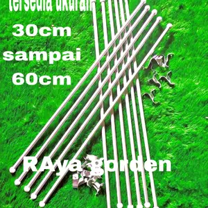 Batang stik gorden kupu kupu(sepasang) tongkat stik batang gorden sepiral