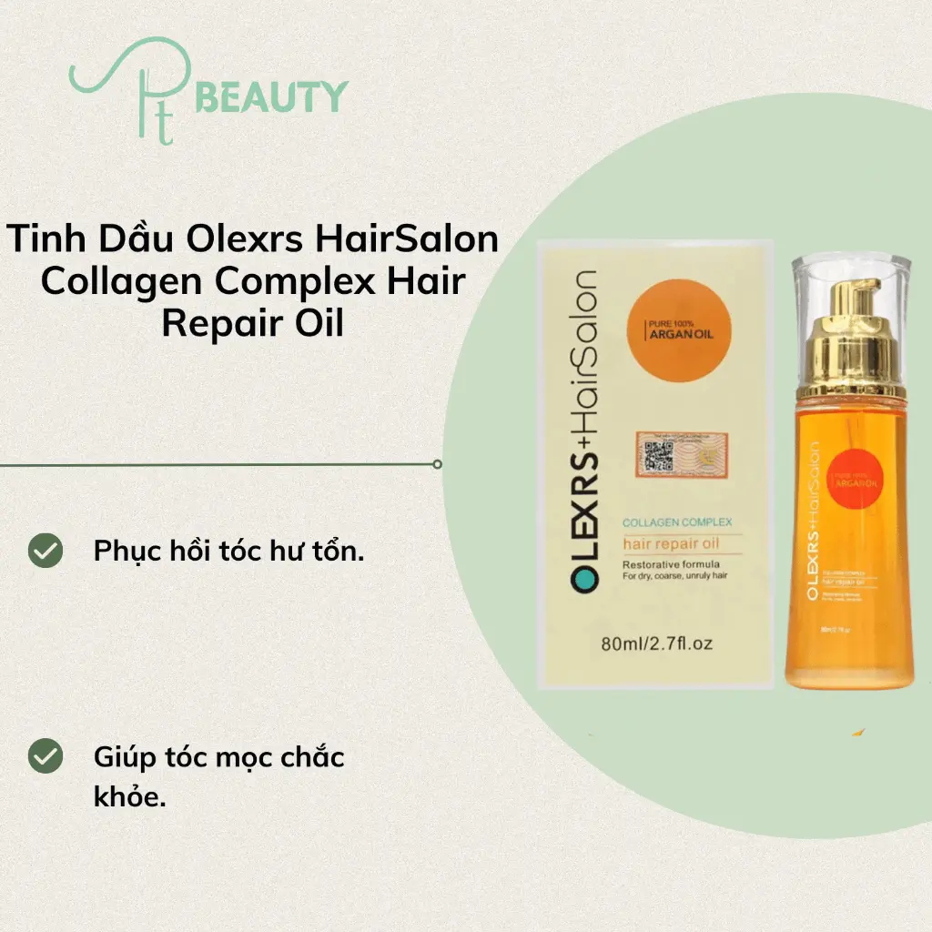Tinh Dầu Dưỡng Tóc Olexrs HairSalon Collagen Complex Hair Repair Oil - 80ml
