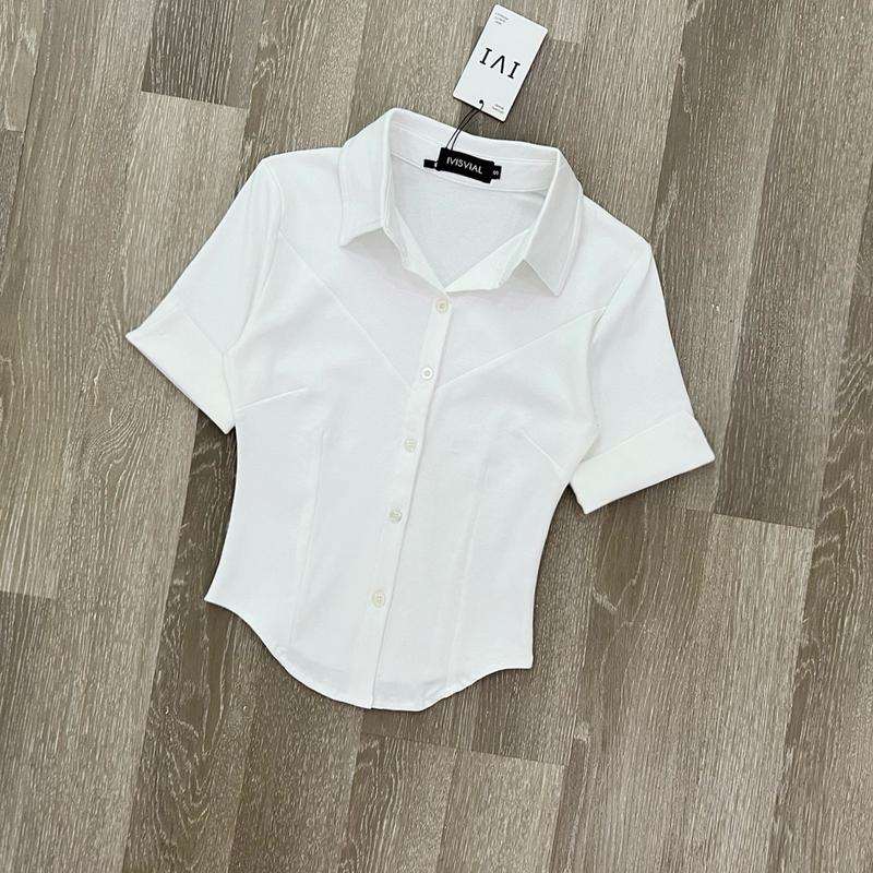 Áo SƠMI Thiết Kế tay lửng Cotton IVISVIAL B70