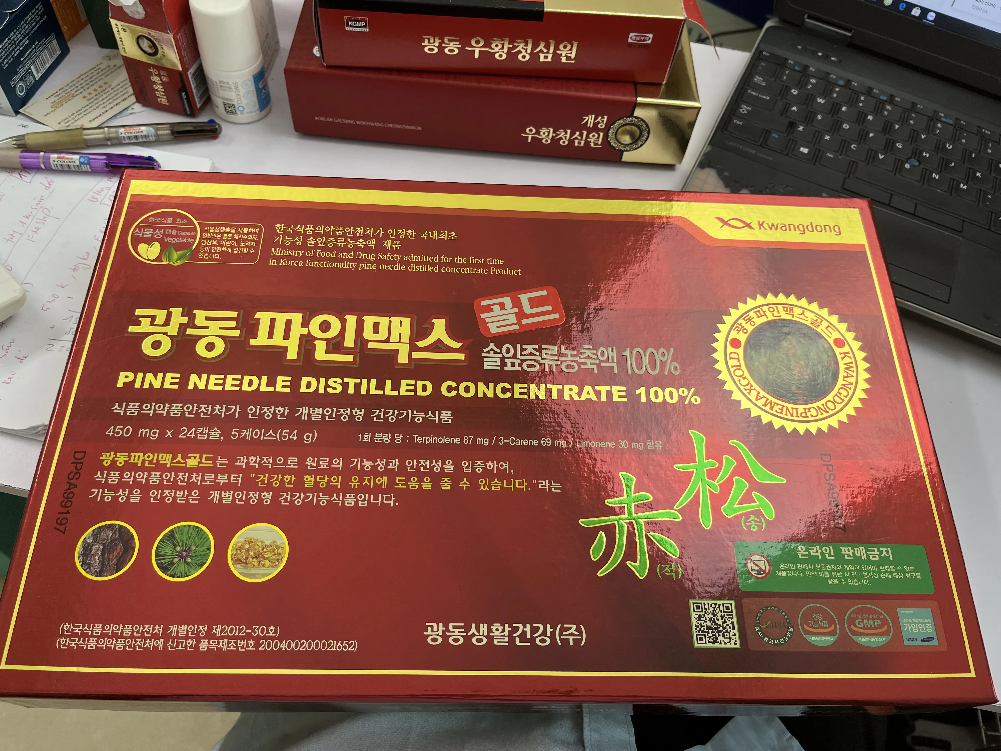 Tinh giầu thông đỏ Hàn Quốc Hộp 120 viên Kang.Dong