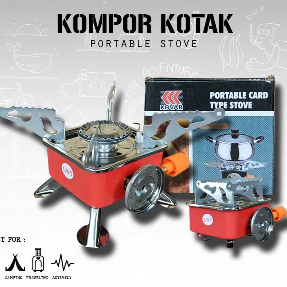 Kompor camping portable kotak
