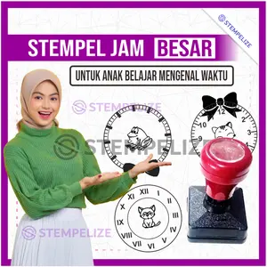 Stempel Jam Mainan Anak Ukuran Besar