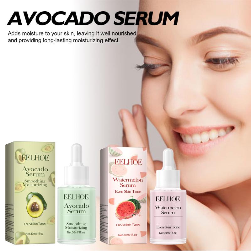 Product Introduction of EELHOE Avocado Watermelon Facial Serum Fades Fine Lines Tightens Pores Hydrates Moisturizes Whitens Essence 3