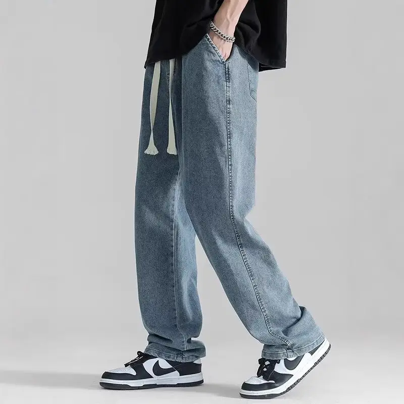 Men's Straight Leg Jeans 2026, New Summer Thin Stylish Loose Wide