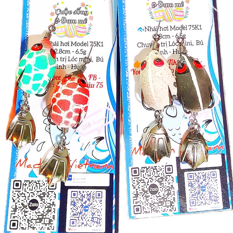   MUA 3 TẶNG 1  Nhái Hơi 75K1 Limited thương hiệu độc quyền - 2.8cm chì đúc Lưỡi BKK sắt bén chống rỉ sét cao - Độ xoay lưỡi Max Action cực kỳ nhạy cá chống móm nhanh chóng cho Ae -  Fishing Đi Câu Câu Cá Fishing Lure Lóc Bắt Cá 