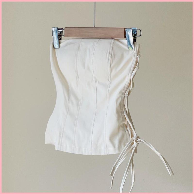 Product Introduction of JODEHSHOP ( Kèm Mút) Áo quây có đệm ngực dây buộc dáng body Hót 2024 16
