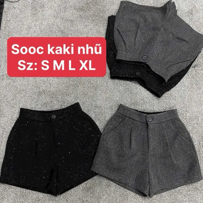 Quần Sooc Kaki Nhũ Nữ Mặc Hè - Hàng Sỉ SLL - Women, Pants