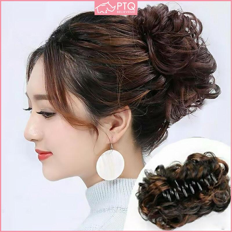 Kẹp Tóc Giả Càng Cua Tóc Xoăn, Dành Cho Nữ, Phụ Kiện Tóc Càng Cua Cá Mập, Thời Trang, Tóc Giả Màu Nâu Voi