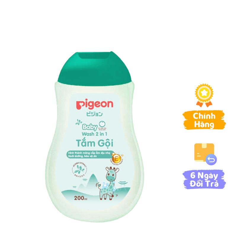 Sữa tắm gội 2 trong 1 Pigeon chiết xuất Jojoba 200ml cho bé (Không paraben)