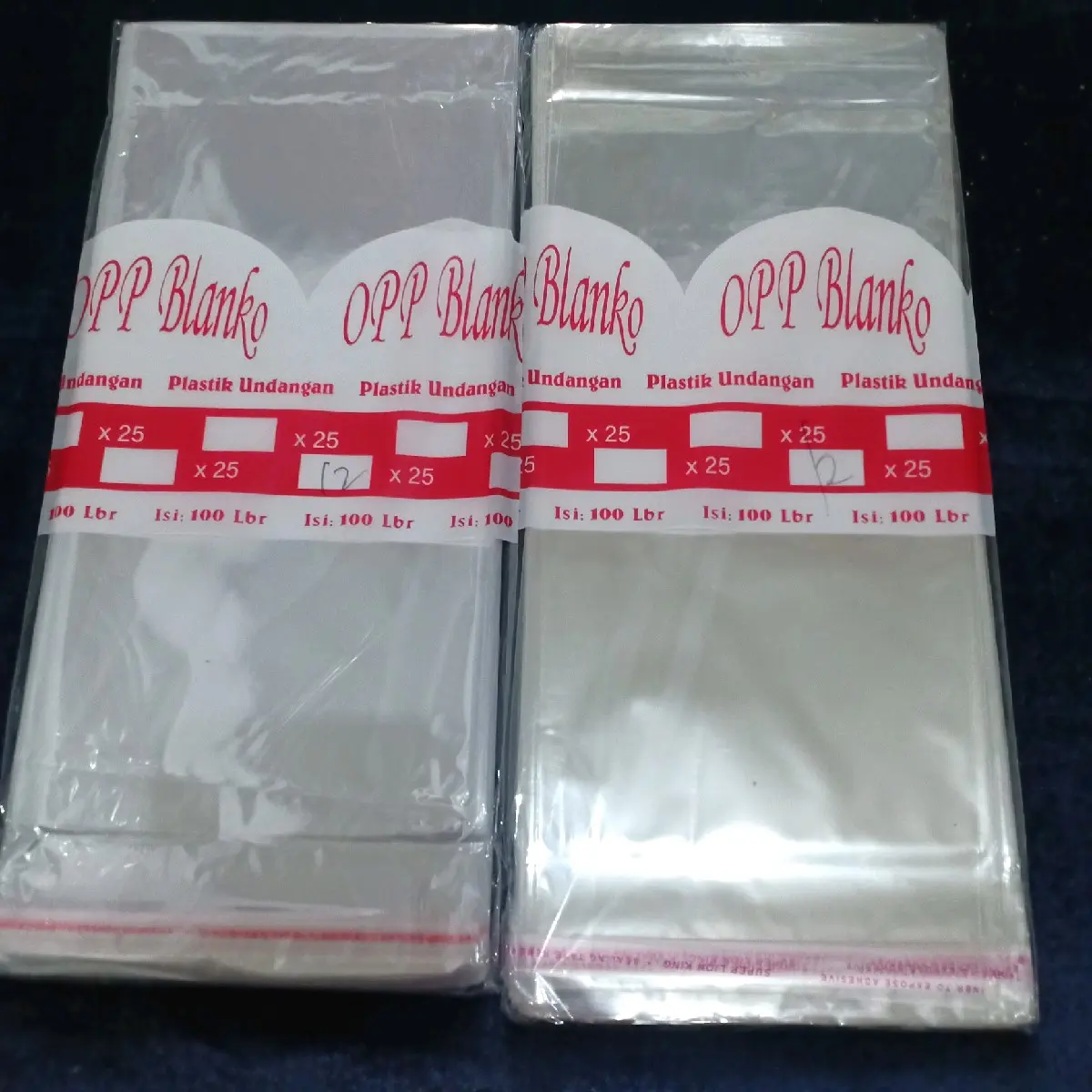 Plastik OPP/Plastik Undangan / Plastik seal 11x25 12x25 13x25 14x25