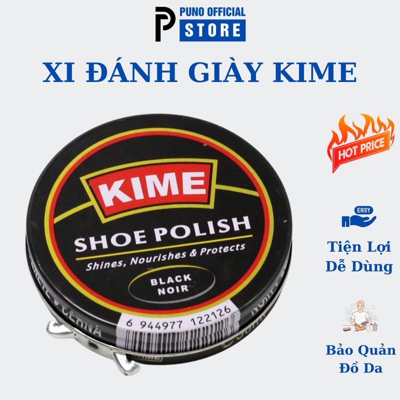 Xi đánh giày KIME dạng sáp chuyên dụng bảo dưỡng đồ da có màu đen và nâu 