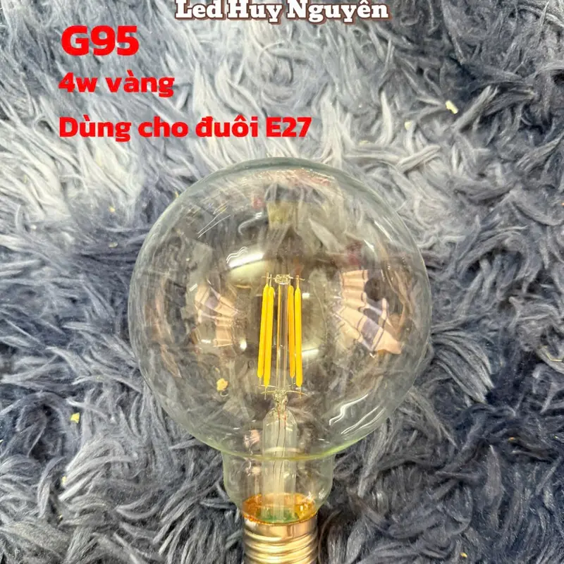 Đèn led EDISON nhiều loại 4W ánh sáng vàng bóng thủy tinh chống nước 5