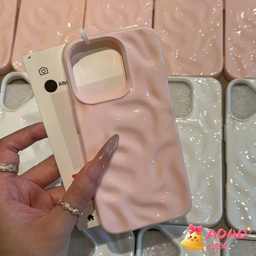 Case HP Untuk Redmi 12 12C 13C 9C 14C 10 13 13X 9 9A A1 A2 A3 9T 10A 9C NFC Redmi Note 14 12 11 11s 10S 10 8 9 Macaron Modis Warna Solid Gelombang Bergelombang Mengkilap Soft Cover